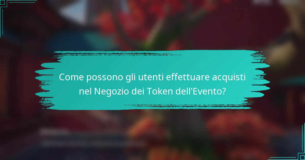 Come possono gli utenti effettuare acquisti nel Negozio dei Token dell'Evento?